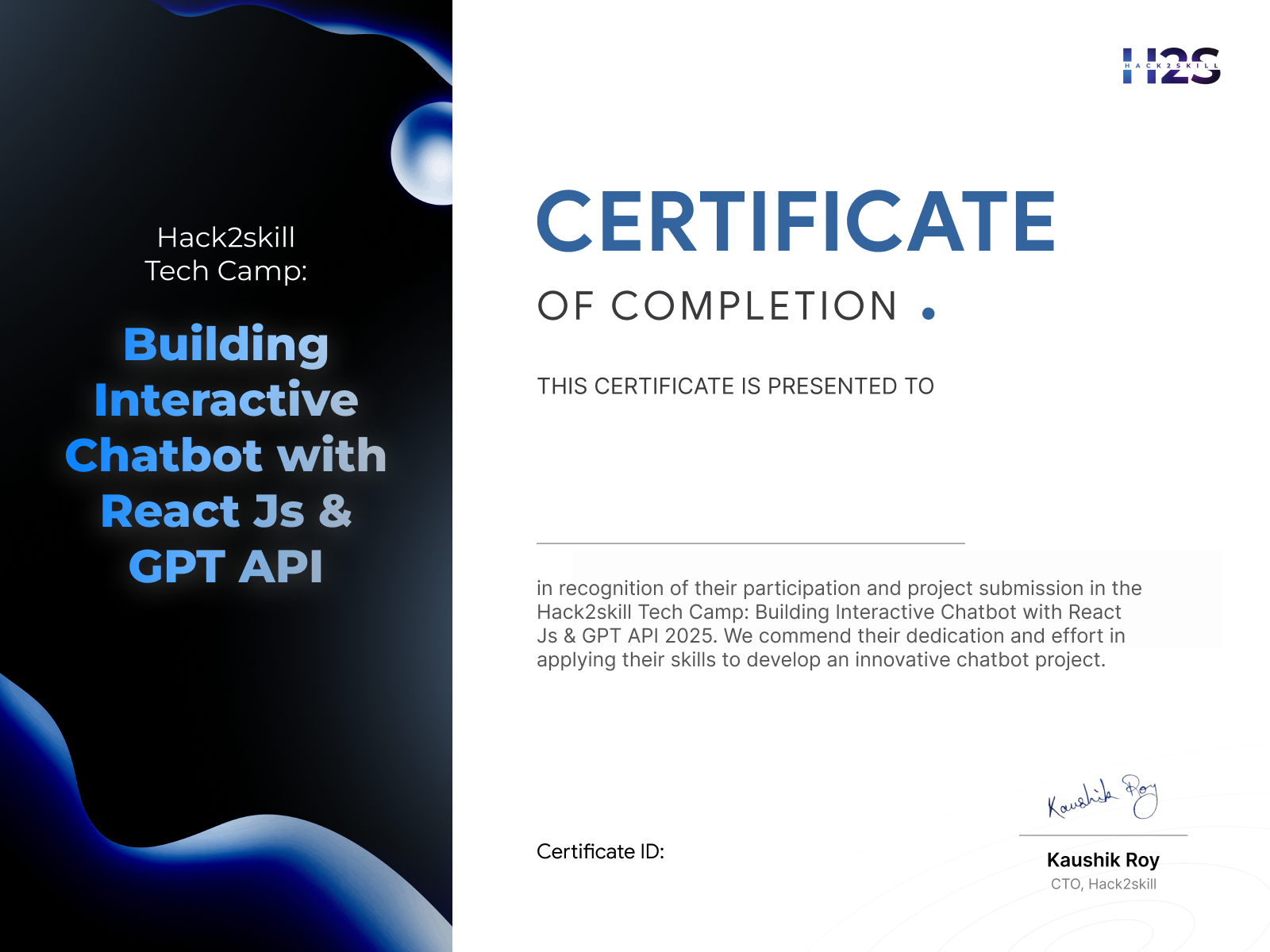 Certificate