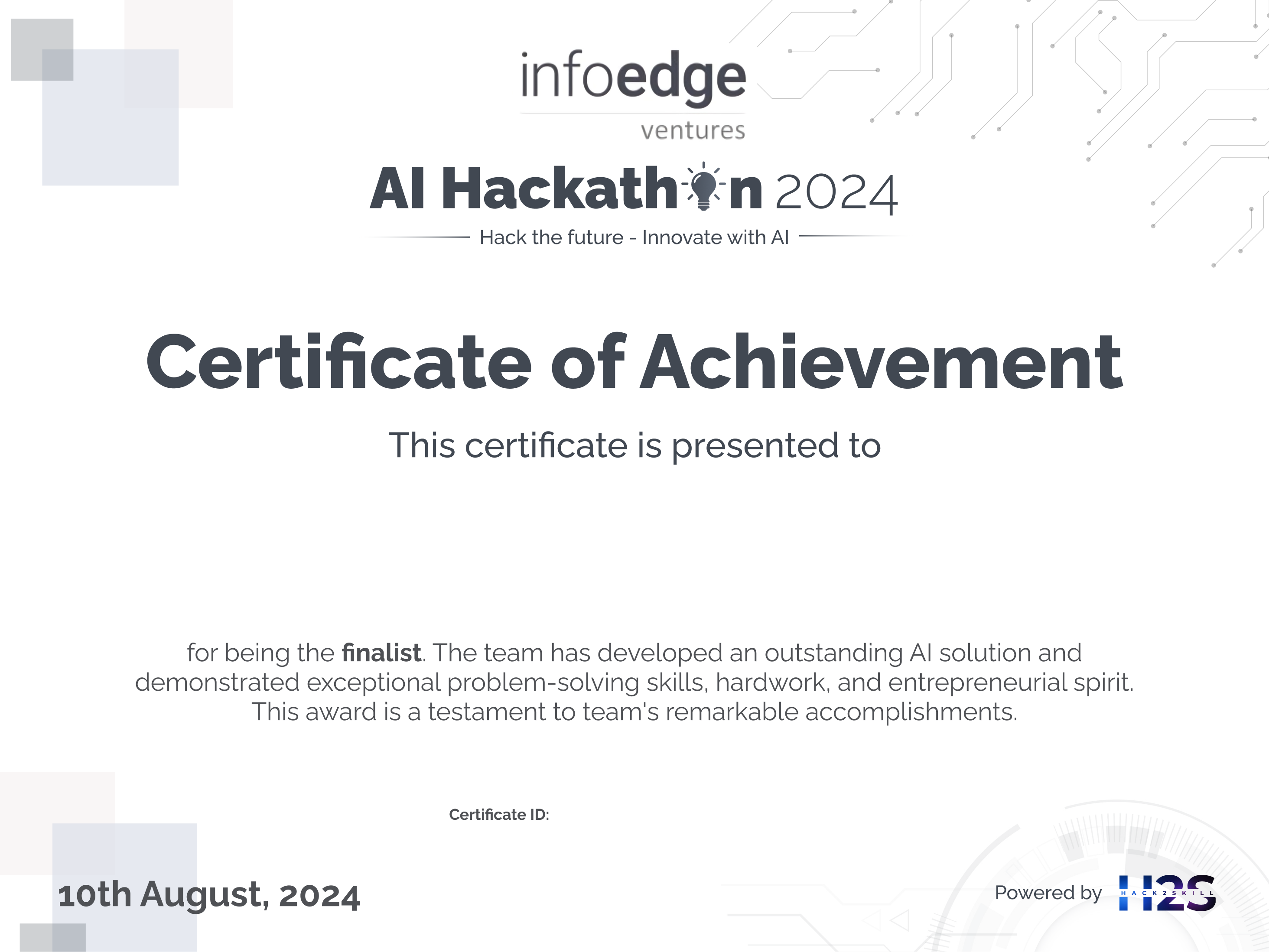 Certificate