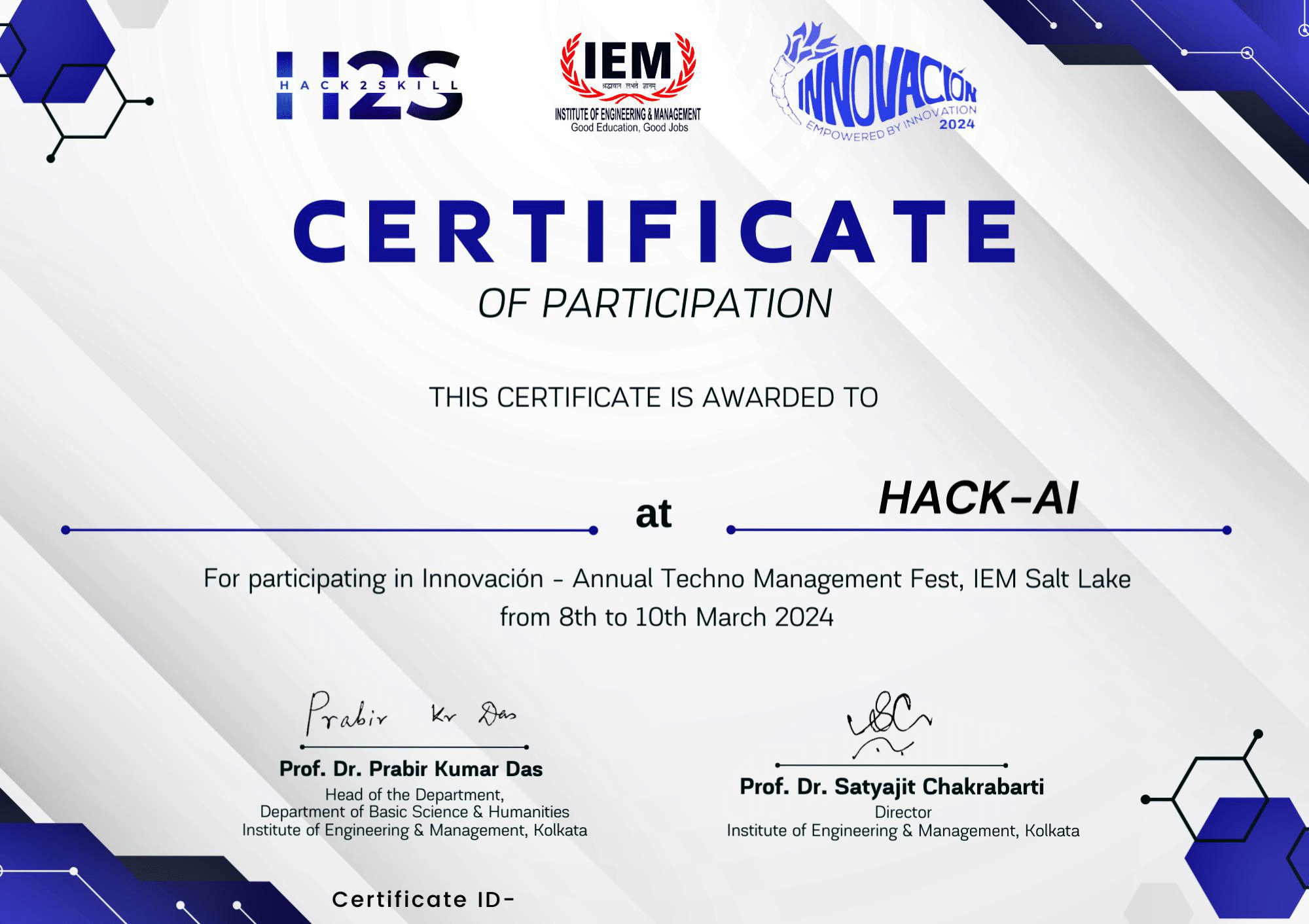Certificate